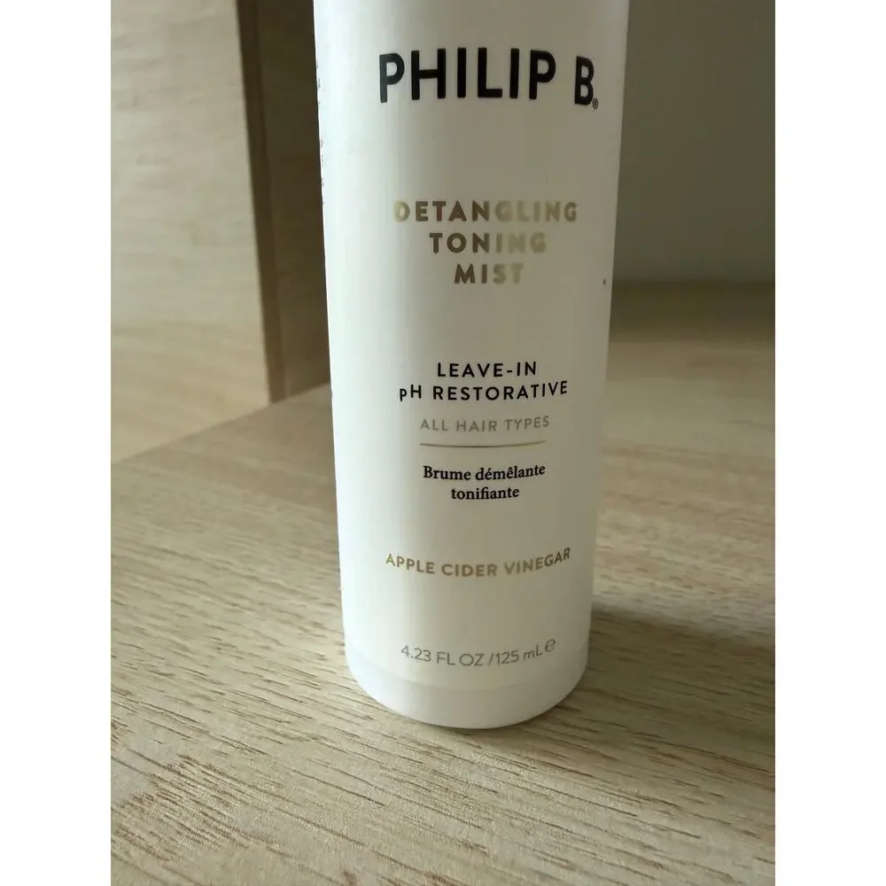 $45 New Philip B Detangling Toning Mist Leave-In pH Restorative 4.23 oz